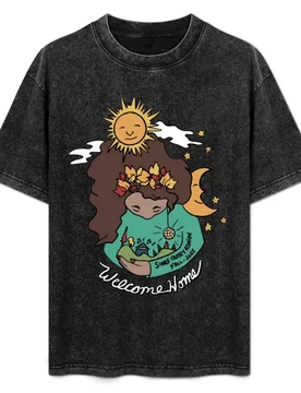Welcome Home_Fall 2024 T-Shirt Stain Resistant Casual Tee - Aliexpress - FashionsVida