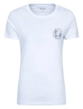 Women's 'London' Lightweight Breathable Casual Short Sleeve Graphic T-Shirt in White Size: 14 - White - Size: 14 - Mountain Warehouse - FashionsVida