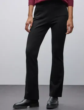 Bootcut Strukturhose female Schwarz