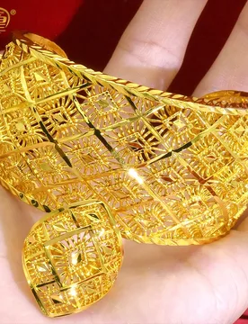 XUHUANG New Luxury Bangles With Ring Indian Middle East Women Charm Plated Gold Colour Bangle Wedding Jewellery Gift Wholesale - Aliexpress - FashionsVida