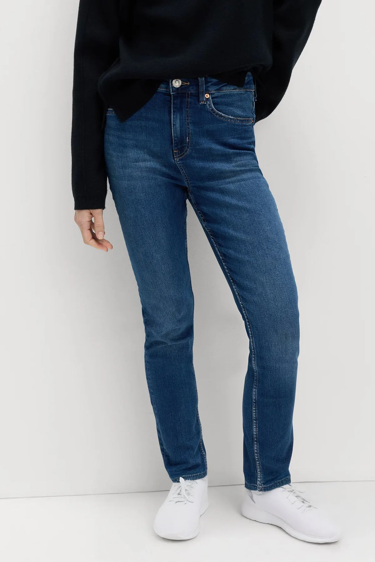 Womens Slim Leg Stretch Jeans - Blue Cotton - Size 20 Short - Secret Label - FashionsVida
