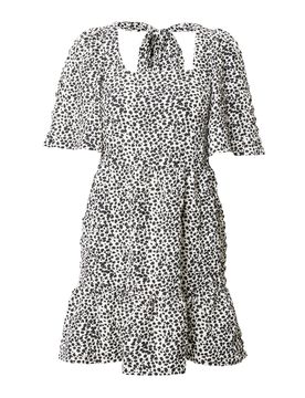 Warehouse Vestido negro / blanco