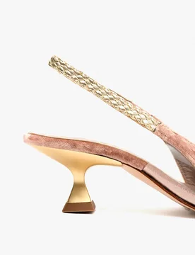 Zapatos de salón de mujer de terciopelo con trenza y vinilo - Pedro Miralles - FashionsVida
