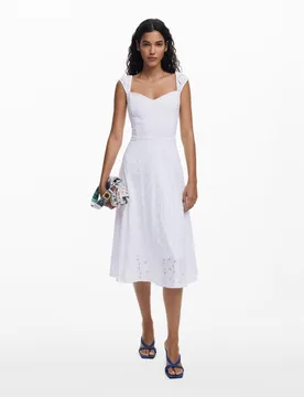 Desigual - Vestido midi bordados - Desigual - FashionsVida