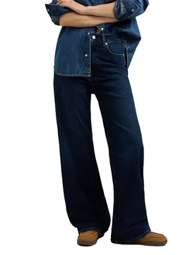 Jeans Taille Haute Lexa Straight Fit Denim Faded Dark Indigo 26 - Pepe jeans - FashionsVida