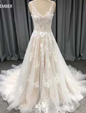A-line Lace Backless Wedding Dresses For Women Spaghetti Straps Zipper Illusion Backless Bridal Gowns Vestidos De Novia LSQX051 - Aliexpress - FashionsVida