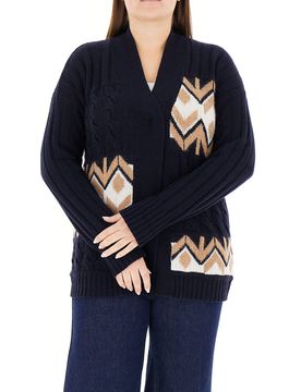 Cardigan misto lana BLU NOTTE L