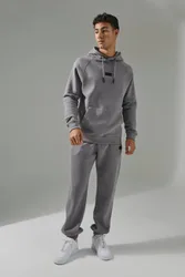 Herren Herren Active Hoodie Sweatshirt & Jogger Hose Trainingsanzug Charcoal Größe Medium