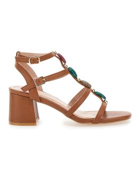 Sandali Con Tacco Marrone 644 38