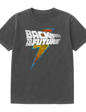 Oversize T-Shirt - Back To The Future - Lightning - Oversize - L bis XL - für Männer - Größe XL - schwarz - Lizenzierter - Männer - male - Zurück in die Zukunft - FashionsVida
