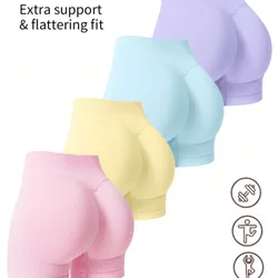 Piezas Shorts ajustados de yoga para deportes al aire libre para mujer, shorts de entrenamiento diario minimalistas multifuncionales de verano