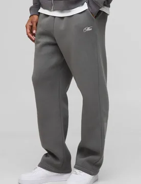 Herren Baggy Fit Man Script Jogginghose Charcoal Größe XL - boohooMAN - FashionsVida