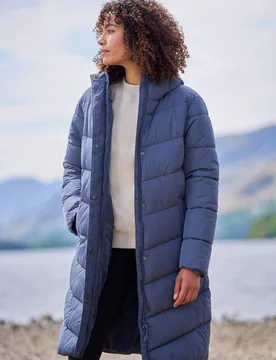 Women's 'Alexia' Water Resistant Adjustable Hood Warm Full Zip Padded Jacket in Blue Size: 22 - Blue - Size: 22 - Mountain Warehouse - FashionsVida
