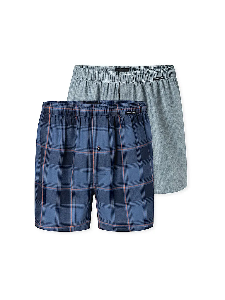 Boxer 2 pz assortiti 10 blu L - Schiesser - FashionsVida