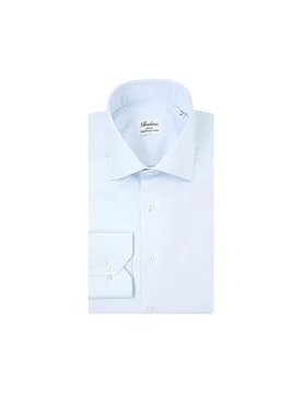 Camisa Slim Fit azul claro 45 - Stenströms - FashionsVida