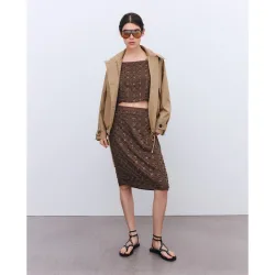Falda midi de lentejuelas