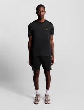 Men's Sports Tape Sweat Shorts in Black - Lyle & Scott - FashionsVida
