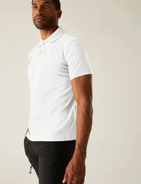 Unisex Pro 50/50 Pique Polo Shirt in White Size: 2XL - White - Size: 2XL - Regatta - FashionsVida