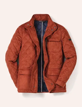 Ultraskin Leichtstepp Jacke, normale Größen#untersetzte Größen, Farbe Braun, 60/62, weich wie Veloursleder schön leicht Herren - Walbusch - FashionsVida
