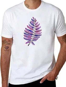 Fern Leaf – Indigo Palette T-Shirt man t shirts for men man t shirt cotton high quality T-Shirt - Aliexpress - FashionsVida