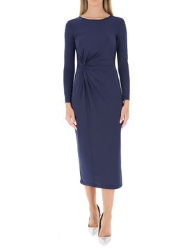 Abito con drappeggio BLU NAVY S