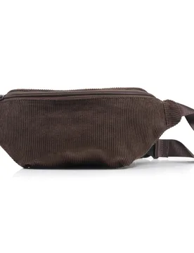 Sac banane velours côtelé Marron marron Tailleunique adulte - Isotoner - FashionsVida