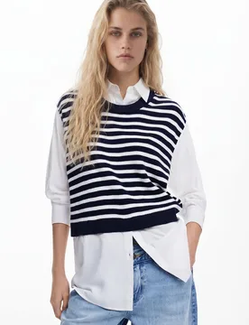 Chemise effet gilet WHITE L female - Desigual - FashionsVida