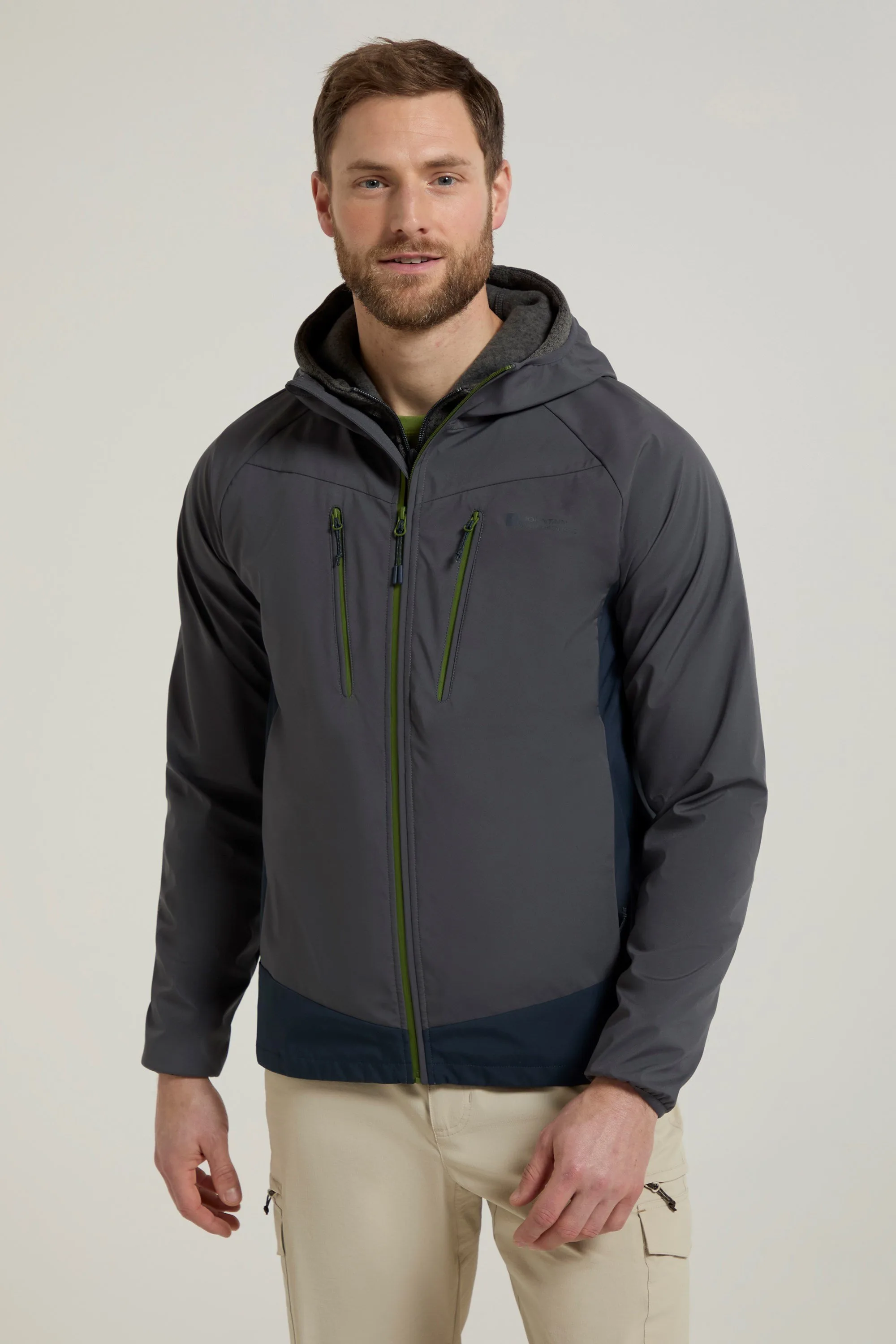 Ambit Mens Lightweight Softshell Jacket - Grey - Grey - Size: XS - Mountain Warehouse - FashionsVida