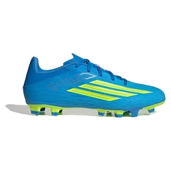 Chaussures De Football F50 Club Fg/mg Lucid Ray Blue / Team Solar Yellow 2 / Lucid Aquamarine EU 42