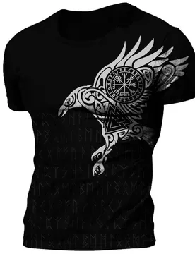 Summer New Hot Vintage Viking Tattoo 3D Printed Men's T-shirt Fashion Street Comfortable Breathable Plus Size Loose Top - Aliexpress - FashionsVida
