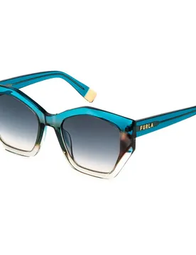Lunettes De Soleil Sfu885v Geometric Shiny Blue Grad.Green Smoke Gradient Yellow/CAT2