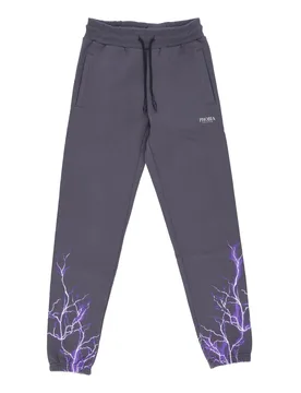 Pantalone Tuta Leggero Uomo Lightning Pants Grey/purple - PHOBIA - FashionsVida
