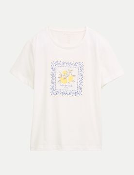T-Shirt mit Rundhalsausschnitt Weiß 3XL