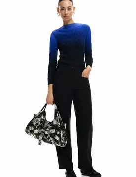 Pantalon droit poches BLACK L female - Desigual - FashionsVida
