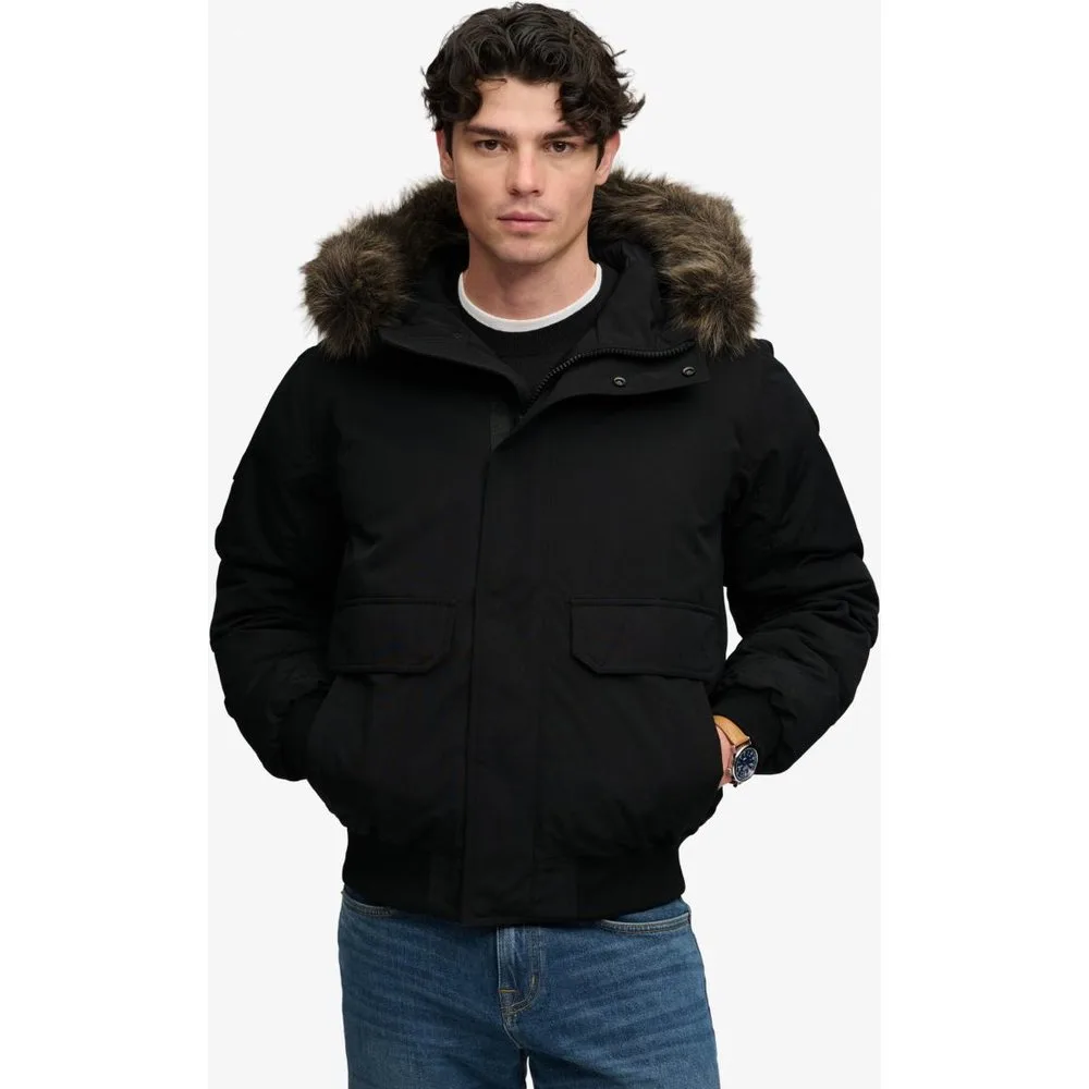 Chaqueta bomber de hombre Everest con pelo sintético - Superdry - FashionsVida