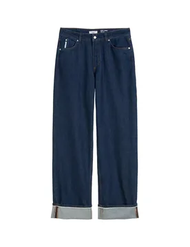 Denim Trousers, High Waist, Wide Le female