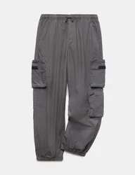 Pure Cotton Cargo Trousers (6-16 Yrs) Grey male
