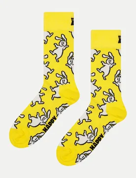 Socken mit Bunny Gelb 36-40 - Happy socks - FashionsVida