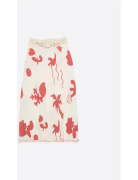 Falda larga con algodón y estampados - Bimba y Lola - FashionsVida