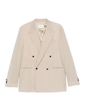 Giacca doppiopetto in lana stretch