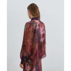 Camisa de mujer de manga larga con flores