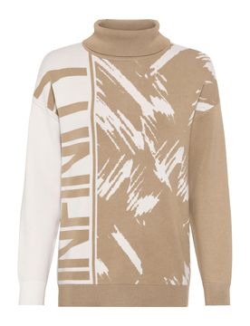 Heine Jersey beige oscuro / blanco