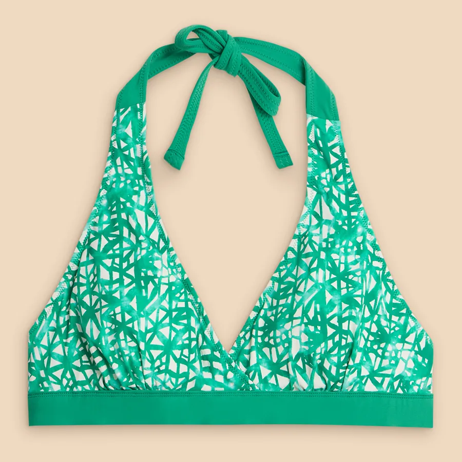 Recycled Sunshine Reversible Bikini Top - Green - White stuff - FashionsVida