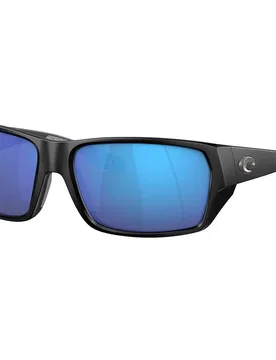 Lunettes De Soleil Polarisées Tailfin Matte Black 4 Blue Mirror 580G/CAT3 - Costa - FashionsVida