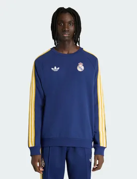 Felpa girocollo Originals Real Madrid XS Dark Blue - Adidas - FashionsVida
