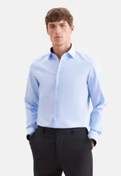 Slim Business Hemd Uni Blau 40