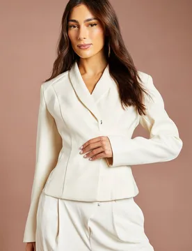 Women's Cross Over Princess Seam Jacket in Ivory Size: 18 - Ivory - Size: 18 - Coast - FashionsVida