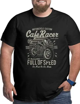 Men's Cafe Racer T-Shirt Full Of Speed Motorcycle T Shirt Vintage Big Tall Tees Clothes Plus Size Big Size Large 4XL 5XL 6XL - Aliexpress - FashionsVida