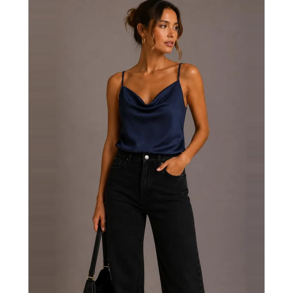 Vila - Top de mujer satinado - Vila - FashionsVida