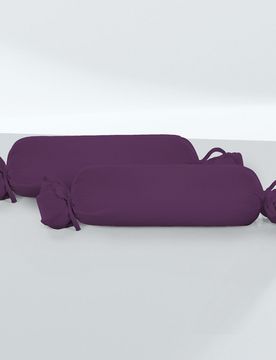 Feinjersey-Nackenrollenbezug Doppelpack dunkel violett, 2x 15x40 cm